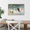 Hot Air Balloons with Pink Crop by Danhui Nai 23-in. W x 16-in. H. Canvas Wall Art Print Framed in Natural